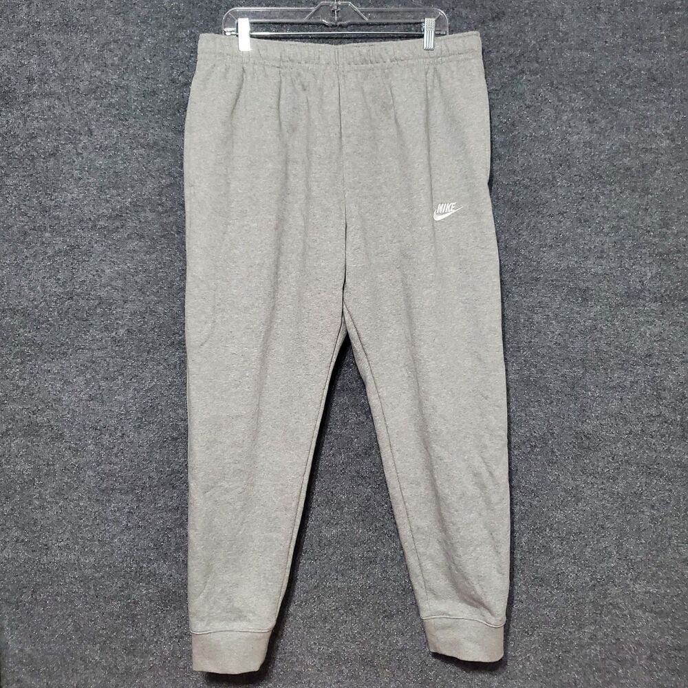 Nike Sportswear Club Fleece Grey Sweat Pants Mens 2XL New Outdoor Jog Gym Muscle